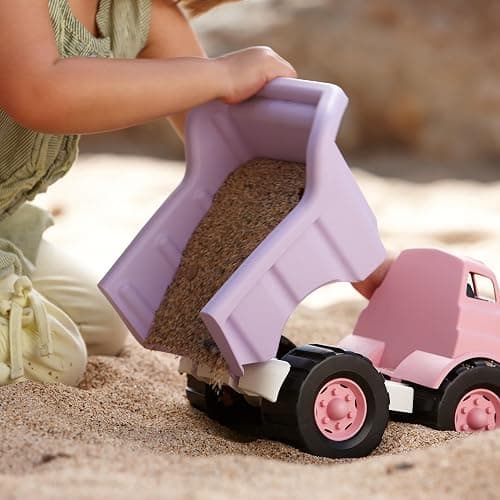 Green Toys Dump Truck in Pink Color - BPA Free, Phthalates Free Play Toys for Improving Gross Motor, Fine Motor Skills. Play Vehicles thumbnail 2