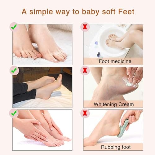 ALIVER Foot Peel Mask 3 Pack, Exfoliator Peel Off Calluses Dead Skin Callus Remover, Baby Soft Smooth Touch Feet-Men Women (Lavender) thumbnail 9