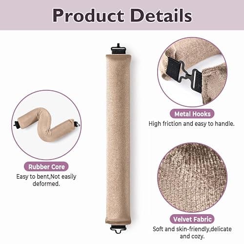 Overnight Hair Curlers Heatless Curls - 6 Pcs No Heat Blowout Curling Rods to Sleep In with Satin Hair Scarf thumbnail 4