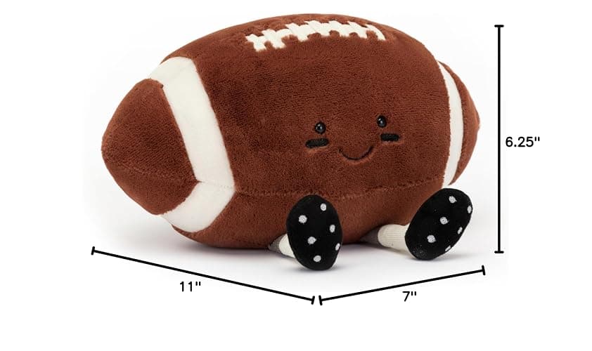 Jellycat Amuseables Football Stuffed Toy, 11 inches - Football Plush Gift for Sports Fans thumbnail 2