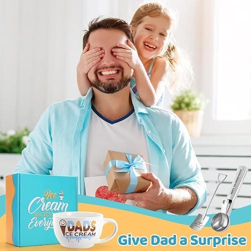 youlifafa Christmas Gifts for Dad from Daughter Son Dad's Gifts for Father's Day Birthday Ice Cream Bowl and Scoop Dad's Ice Cream Bowl Shovel Set Present thumbnail 7