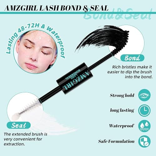 Lash Extension Kit 320Pcs,DIY Individual Lashes Clusters Kit,Lash Bond And Seal,Lash Remover For Eyelashes Extensions,Lash Applicator Tool For False Eyelash Cluster Kit At Home(40D50D,D-Mix9-16mmKit) thumbnail 4