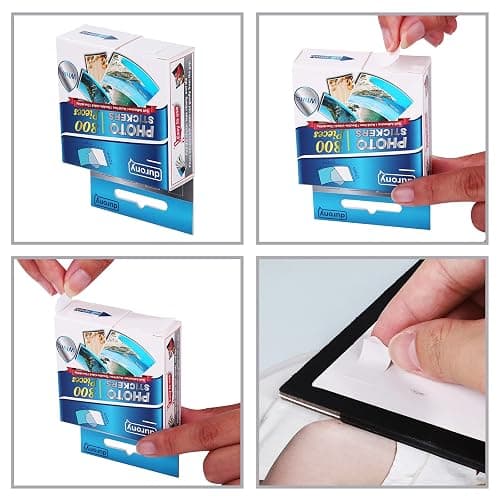 durony 800 Pieces Photo Sticker White Double-Sided Self Adhesive Photo Tapes for Pictures DIY Photo Album Journal thumbnail 3