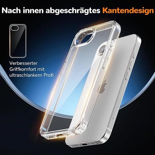 Voyahülle Clear Case for iPhone 16E, Ultra Thin, Shockproof TPU Cover, Anti-Yellowing, Crystal Clear, Phone Case for Apple iPhone 16E - Clear thumbnail 3