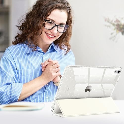 Fintie Slim Case for iPad (A16) 11th Generation 11 Inch (2025), iPad 10th Generation 10.9 Inch (2022) - Glittering Sparkly Shockproof Cover with Shiny Clear Back Shell & Pencil Holder, Starlight thumbnail 8