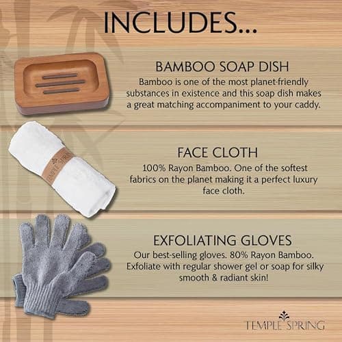 Temple Spring Wooden Bath Tray, Bath Shelf Bathroom Accessory, Home Spa Boards for Adults, Bathtub Caddy, Bamboo Bathroom Accessories Set, Extendable Bathtub Rack with iPad & Phone Holder -Wood Brown thumbnail 5