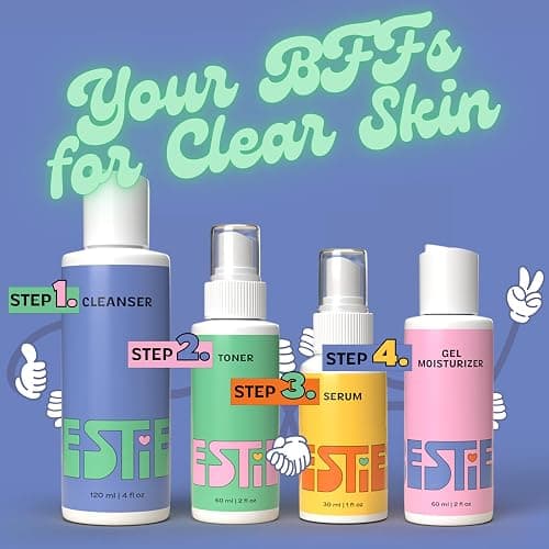 InstaNatural BESTIES BFF Four Step Teen Skincare Kit | Simple Skincare for Healthy Skin (Cleanser, Toner, Serum & Gel Moisturizer for All Skin Types) (BFF Four Step Kit, Fresh Citrus) thumbnail 3