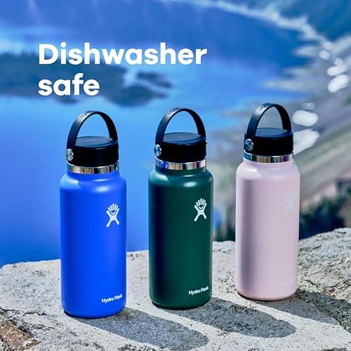 Hydro Flask Water Bottle - Insulated Stainless Steel - Wide Mouth Flex Lid, Non Spill, Leakproof and Refillable in 20 Oz thumbnail 7