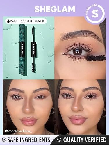 SHEGLAM 2 In 1 Black Volume and Length Waterproof Mascara Long Lasting Dual-Ended Tubing Eye Makeup thumbnail 5