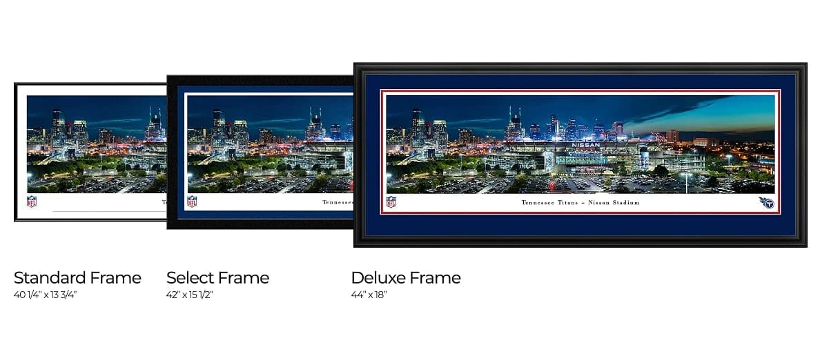 Nissan Stadium, Home of The Tennessee Titans - Panoramic NFL Posters and Framed Pictures by Blakeway Panoramas - Single Mat, Select Frame thumbnail 2