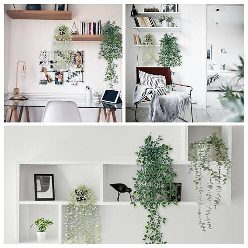 Freyalife 2pcs Fake Hanging Plants for Room Decor,Artificial Potted Plants Eucalyptus for Aesthetic Vintage Boho Home Office Living Bedroom Wall Patio Bathroom Bookshelf Christmas Indoor Outdoor Decor thumbnail 6