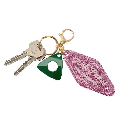Pink Palace Apartments Handmade Resin Keychain thumbnail 2