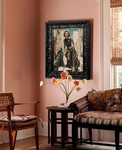FOLKOR Retro Canvas Frame for 24x36 Vintage Wall Art Prints, 2.6" DIY Wood Plein Air Frames for French Countryside Still Life Paintings Home Office Hallway Guest Room Decor, No Glass & Back (Black) thumbnail 9