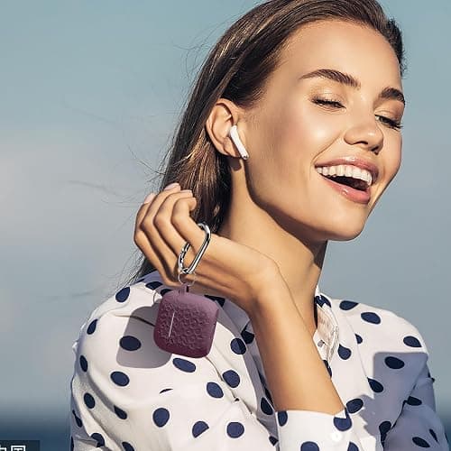 DGege Leopard Engraved AirPods 4 Case Cover 2024, Soft Silicone Protective Case for Women, Cute AirPod Case Accessories with Keychain (Smoke Violet) thumbnail 4