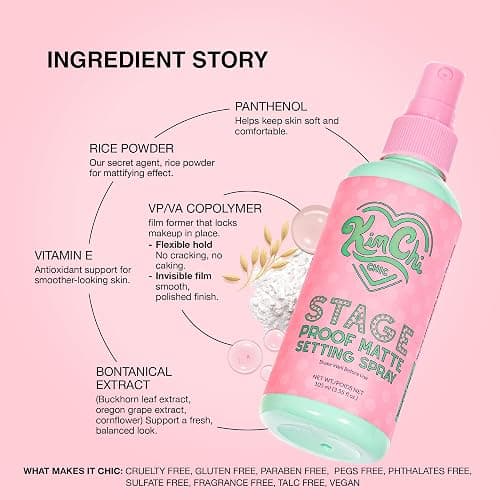 KimChiChic Beauty Stage Proof Matte Setting Spray, Makeup Finishing Mist and Fixative for All Skin Types, 3.55 fl oz thumbnail 6