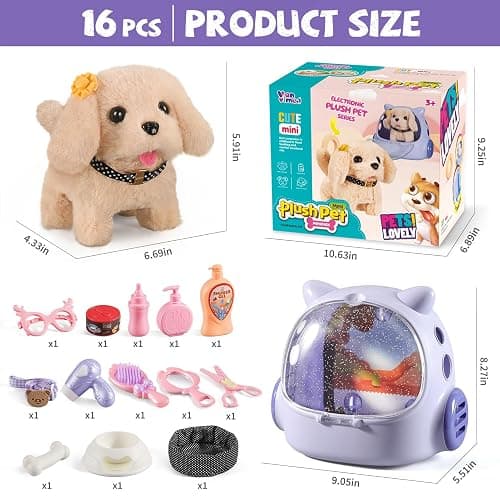 Vanvimen 16 Pcs Robot Dog Toys for Girls, Toys for 3 4 5 6 7 8 Year Old Girls Kids Boys, Realistic Robot Puppy Toddlers Girl Toy for 5-7 6-8, Ideas Birthday Gifts for Girl 3 4 5 6 Year Old thumbnail 2