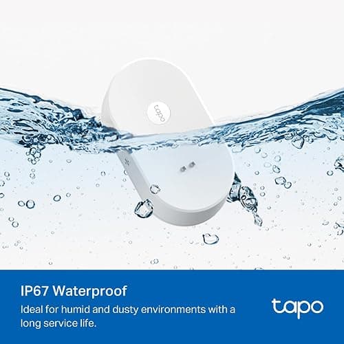 Tapo T300 Smart Water Leak Detector, Water Leak Sensor, Drip Leak Alert, Real-Time Notifications, 90 dB Alarm, IP67 Waterproof, Battery Included, Flexible Installation, Visible Alarm with Tapo Lights thumbnail 8
