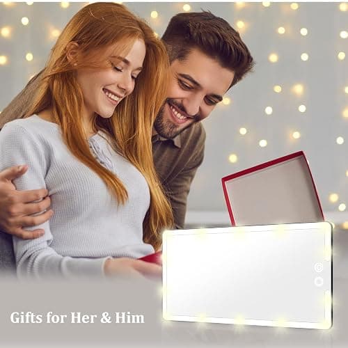 Led Sun Visor Vanity Mirror, Upgraded Large Car Mirrors with Lights, Dimmable Light up Vanity Makeup Mirror for Car,Rechargeable Universal Rear View Visor Mirrors thumbnail 9