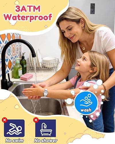 KDM Quartz Watch Gift for Kids: for Classroom Success & Independence - Educational Design with Large Numbers - Perfect First Communion or Year-End Gift 3-12 thumbnail 3