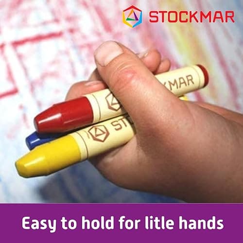 Stockmar Beeswax Stick Crayons – Set of 16 Artist-Grade Drawing Media, Non-Toxic Beeswax Crayons for Art Projects, Crafting, Walforf Art Supplies, Creative Drawing, Includes Storage Tin thumbnail 3