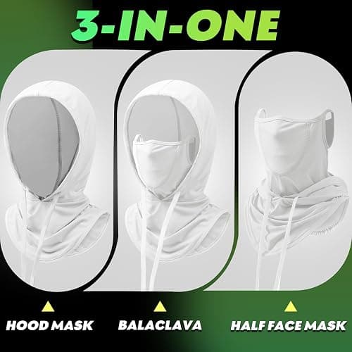 3 in 1 Summer Cooling Balaclava Hood Face Mask with Ear Loops Men Women Sun UV Protection Breathable Full Head Cover thumbnail 2