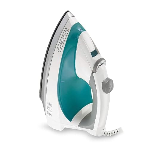 Black+Decker Lightweight Steam Iron for Clothing, Smart Steam Techology, Anti-Drip, Teal, 1200W, IR0820C thumbnail 3