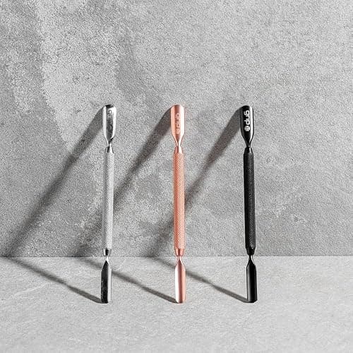 Grip Cuticle Pusher Double Ended Matte Black MB6 – Dual-Ended Stainless Steel Nail Tool for Pushing & Cleaning Cuticles – Ergonomic Non-Slip Design for Salon-Quality Manicures thumbnail 3