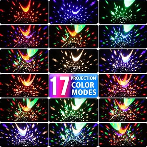 MOKOQI Star Projector Night Light for Kids, Rotating Stars Night Light Projector for Kids Bedroom, Star Projector with Timer, Light Up Stars for Ceiling, Star Machine Gift for Boys Girls Toddlers thumbnail 7