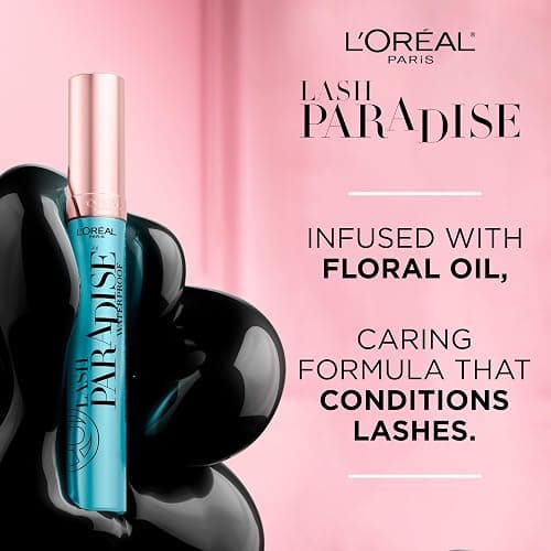 L'Oreal Paris Voluminous Lash Paradise Mascara, Lengthening & Volumizing, Waterproof Mascara Up to 24 Hours, Flower Oil Infused, Blackest Black, 0.28 fl. oz thumbnail 5