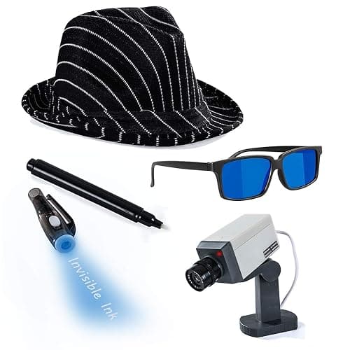 Tigerdoe Detective Costume - Spy Gear for Kids - Dress Up - Spy Costume Accessories (4 Pc) - Image 1