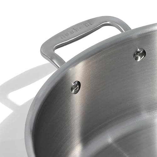 Made In Cookware - 10 Quart Stainless Steel Rondeau Pot w/Lid - 5 Ply Stainless Clad - Professional Cookware - Crafted in Italy - Induction Compatible thumbnail 3