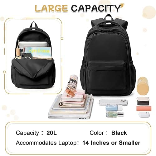 WEPLAN School Backpack for Women High School Bag for Teenagers Girls Boys Schoolbag College Backpack Laptop Casual Daypacks thumbnail 4