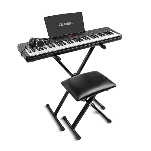 Alesis Melody 61 Piano Numérique 61 Touches pour Débutants avec Haut-Parleurs, Support, Banc, Casque, Pupitre, 300 Sons et des Leçons de Musique thumbnail 16