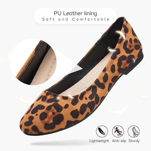 Shupua Flats for Women Round Toe Flat Shoes Dressy Black Ballet Flats Comfortable Womens Dress Shoes Ballerina Flats for Work thumbnail 7