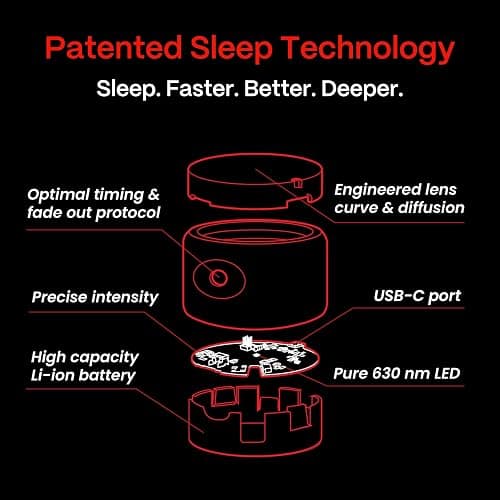 Helight Red Light Therapy Sleep Device – 630nm Pure Red Light Lamp Sleep Aid to Support Deep Relaxation – Red Light for Sleep Lamp Backed by Science for Adults & Kids Bedrooms thumbnail 4