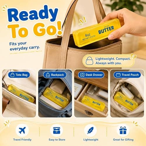 Butter Squishy, Squeeze Soft Butter Luck Squishy Skin Slow Rising Sensory Stress & Anxiety Relief Fidget for Adults Gift Novelty Anxiety Calming Desk Party Favors thumbnail 6