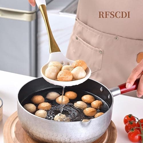Elegant White Gold Silicone Cooking Utensils Set - Non-Toxic, Dishwasher Safe Kitchen Utensils Set with Heat Resistant Comfort Handles - Includes Spatula & Spoon for Nonstick Cookware thumbnail 6