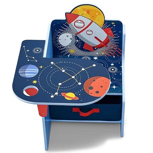 Delta Children Space Adventures Chair Desk with Storage Bin - Ideal for Arts & Crafts, Snack Time, Homeschooling, Homework & More - Greenguard Gold Certified, Blue thumbnail 11