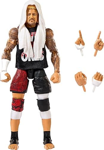 Mattel WWE Elite Action Figure & Accessories, Series #104 Solo Sikoa 6-inch Collectible with 25 Articulation Points & Swappable Hands - Solo Sikoa - 6-Inch - Image 1