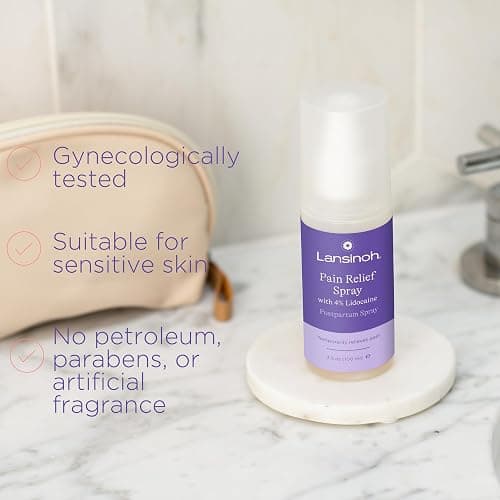Lansinoh 4% Lidocaine Perineal Spray, Pain Relief for Postpartum Care, 3.5 Ounces thumbnail 2