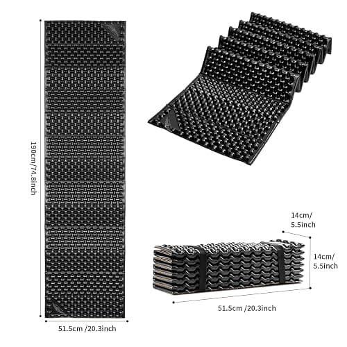 Foam Camping Pads for Hiking, Ultralight Closed Cell Mattress, Waterproof Soft Mat for Adults, Wide Picnic Yoga Mats, Folding Sleeping Pad for Outdoor Backpacking thumbnail 5