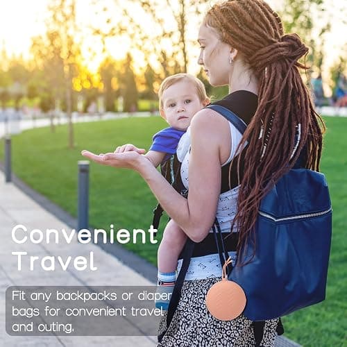 Nupoopy 2 Pack Silicone Pacifier Holder Case, BPA-Free Silicone Newborn Pacifier Pouches for Baby Boys & Girls, Portable Silicone Pacifier Container Case (Light Grey/Tradewinds) thumbnail 6