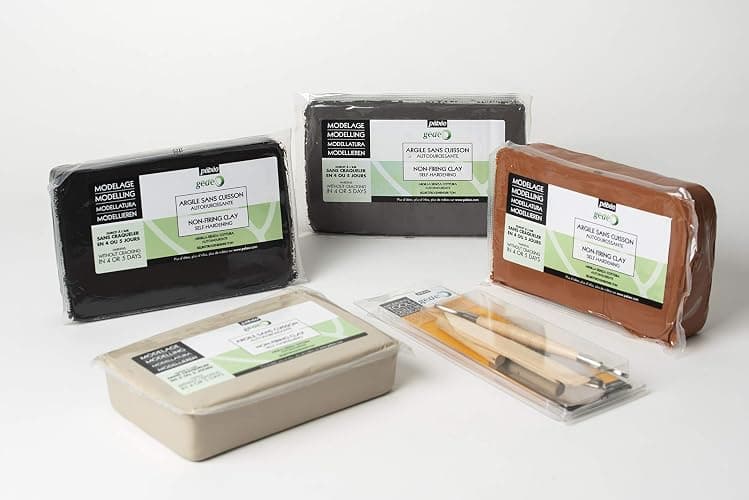 Pébéo - Argilla senza Cottura Gédéo - Creta Autoindurente, Senza Forno - Modellazione, Stampo e Ceramica, Grigio cemento, 1.5 Kg thumbnail 8