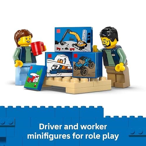 LEGO City: The Van Building Toy for Kids - Pretend Play Set for Boys & Girls, Ages 6+ - Delivery Van Toy W/2 Minifigures & 4 Mini Box Elements - Gift Idea for Birthdays - 60500 thumbnail 6