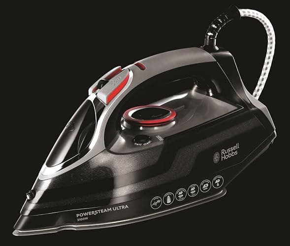 Russell Hobbs Steam Iron [3100W, 210 g/min extra steam boost, 70 g/min steam] Power Steam (350ml, ceramic soleplate, self-cleaning & spray water function, anti-limescale, drip stop) 20630 thumbnail 3