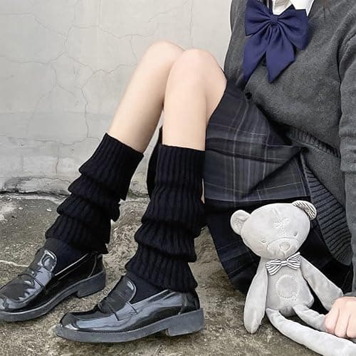American Trends Leg Warmers Y2k Kawaii Black White Cute Leg Warmers Y2k Goth accessories for Women Girls 80s Party Sports thumbnail 4