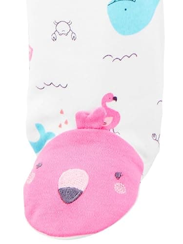 Simple Joys by Carter's Baby Girls' Cotton Footed Sleep and Play, Pack of 2 thumbnail 4