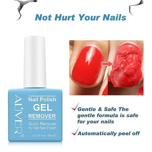 Nail Polish Remover, Magic Gel Nail Polish Remover Fast Remove Gel Nail Polish Within 2-3 Minutes, Quick & Easy Polish Remover, No Need For Foil, Soaking Or Wrapping thumbnail 2