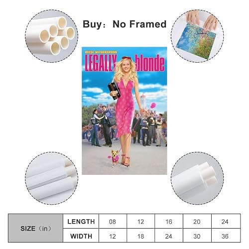 brrf Legally Blonde Movie Poster Poster Decorative Painting Canvas Wall Art Living Room Posters Bedroom Painting 24x36inch(60x90cm) thumbnail 2