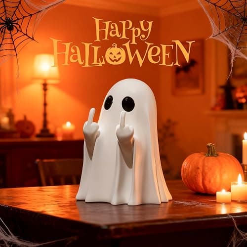 Chgfs Halloween Ghost Figurine-Spooky & Cute Ghost Statue for Home, Desk, Party Decor | FunnyGhost Halloween Decor Indoor thumbnail 5